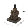 Charming Elephant Umbrella Base With Concrete Design - Gray