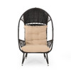 Outdoor Wicker Standing Basket Chair With Cushion