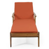 Jason - Black Chaise Lounge Adjustable Acacia Wood Outdoor Furniture