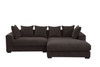 Naomi - 3 Piece Upholstered Sectional - Dark Brown