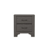 Modern 2 Drawer Nightstand - Brown - Wood