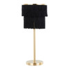 Fringe - Contemporary Buffet Lamp (Set of 2) - Royal Gold / Black Fringe