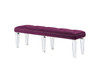 Varian - Velvet Mirrored Bench - Burgundy Varian - Velvet Mirrored Bench - Burgundy