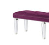 Varian - Velvet Mirrored Bench - Burgundy Varian - Velvet Mirrored Bench - Burgundy