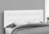 Queen Size Headboard Only Upholstered Leather Look - White
