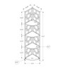 4 Tier Bookshelf, Bookcase, Etagere, Corner, For Office, Contemporary & Modern