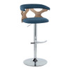 Gardenia - Contemporary Adjustable Barstool With Swivel / Rounded T Footrest (Set of 2)