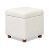 Upholstered Storage Ottoman - Ivory White Upholstered Storage Ottoman - Ivory White