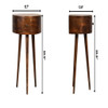 Semi Circle Nightstand - Chestnut Semi Circle Nightstand - Chestnut