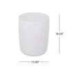 Outdoor Patio End Table - Antique White