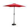 8.8' Outdoor Aluminum Patio Umbrella, Market Umbrella With 33 Pounds Round Resin Umbrella Base Lift
