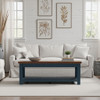 Nantucket - Chairside Table Wooden - Blue Denim, Whiskey Nantucket - Chairside Table Wooden - Blue Denim, Whiskey