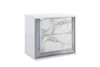 Moon - Marble Nightstand With LED - White