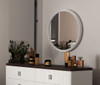 Carena - Round Mirror - Gray
