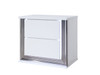 Moon - Smooth Nightstand With LED - White