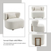 Darius - Boucle Accent Chair With Toss Pillow - Beige Darius - Boucle Accent Chair With Toss Pillow - Beige