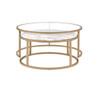 Shanish - Engineered Stone Top Nesting Table Set - Gold