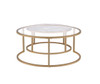 Shanish - Engineered Stone Top Nesting Table Set - Gold
