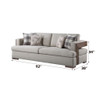 Niamey - Sofa With 4 Toss Pillows - Walnut Niamey - Sofa With 4 Toss Pillows - Walnut