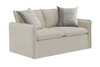 Upendo - Pattern Linen Sofa With 2 Toss Pillows - Beige Upendo - Pattern Linen Sofa With 2 Toss Pillows - Beige