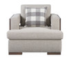 Niamey - Chair With 1 Toss Pillow - Walnut