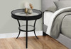 Round Accent Table, Transitional - Black Round Accent Table, Transitional - Black