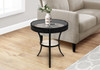 Round Accent Table, Transitional - Black