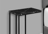 Accent Table, C - Shaped, Marble Look Modern Design - Black