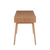 Pebble - Contemporary Double Desk - Natural / White