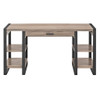 Modern Computer Desk With USB Ports - Driftwood Modern Computer Desk With USB Ports - Driftwood