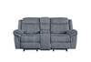 Zubaida - Two Tone Velvet Recliner Loveseat With USB Port Console