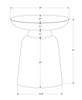 Drum Accent Side Table, Hammered Texture