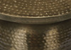 Drum Accent Side Table, Hammered Texture