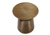 Drum Accent Side Table, Hammered Texture