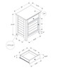 Accent Nightstand, Storage Drawer, Transitional