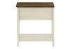 Accent End Table, 2 Tier, Narrow, Lamp, Storage Drawer, Charming Design