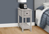 Accent End Table, 2 Tier, Narrow, Lamp, Storage Drawer, Charming Design Accent End Table, 2 Tier, Narrow, Lamp, Storage Drawer, Charming Design
