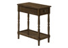 Accent End Table, 2 Tier, Storage Drawer, Traditional Stylish Design