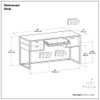 Richmond - Desk - Rustic Natural Aged Brown