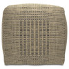Delilah - Square Woven Pouf - Natural