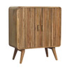 T Bar Ridged Cabinet - Brown