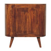 Cortez - T Bar Open Slot Cabinet - Dark Brown