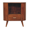 Cortez - T Bar Open Slot Cabinet - Dark Brown