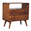 Curved Nordic Charm Console - Brown Curved Nordic Charm Console - Brown