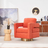 Swivel Barrel Chair For Living Room, 360 Degree Swivel Club Modern Accent Single Sofa Chair, Small Leisure Arm Chair For Nursery, Hotel, Bedroom - Orange