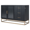Murphy Bed With Frosted Glass Doors Design, Fake Drawers, Metal Legs
