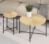 Radial - Pattern Coffee And End Table Set Waterproof Cover, Distressed Cylindrical Design (Set of 2)