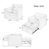 Convertible Pull Out Sofa Bed, 3 In 1 Convertible Sleeper Chair Adjustable Backrest With Thicked Cushions