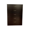 5 Drawer Chest Metal Handles Locking Top Drawer Metal Glide Rails Melamine Laminate