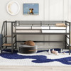 Loft Bed With Storage Stairs And Metal Frame